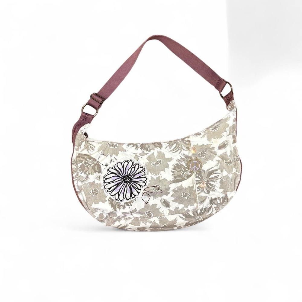 Decree Women's Purse Hobo Shoulder Bag Green Y2K Utility Grunge Floral Boho Retr